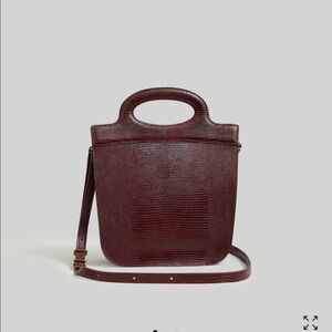 NEW - Madewell The Toggle Crossbody Bag in Lizard-Stamped